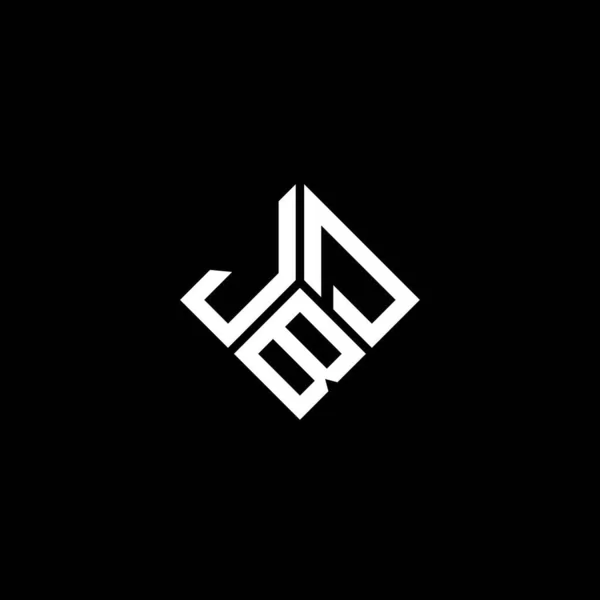 Diseño Del Logotipo Letra Jbd Sobre Fondo Negro Jbd Iniciales — Vector de stock