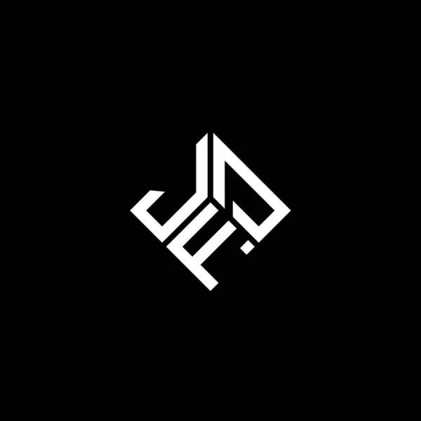Siyah Arka Planda Jfd Harf Logosu Tasarımı Jfd Yaratıcı Harflerin — Stok Vektör