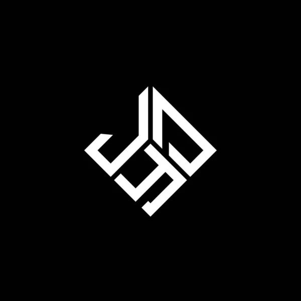 Jyd Schriftzug Design Auf Schwarzem Hintergrund Jyd Kreative Initialen Buchstaben — Stockvektor