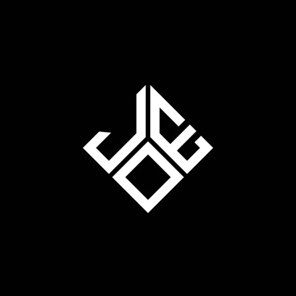 Siyah arka planda Joe harfli logo tasarımı. Joe yaratıcı harflerin baş harfleri logo kavramı. Joe harf tasarımı.
