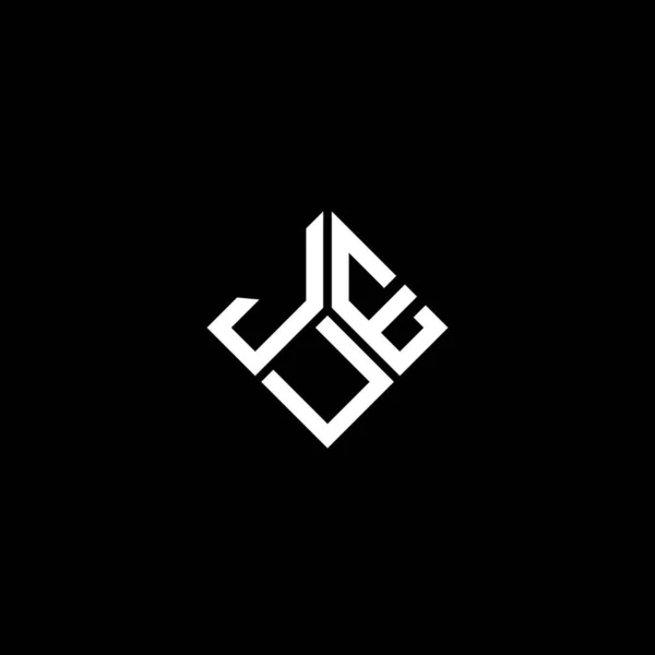Jue Letter Logo Design Auf Schwarzem Hintergrund Jue Kreative Initialen — Stockvektor