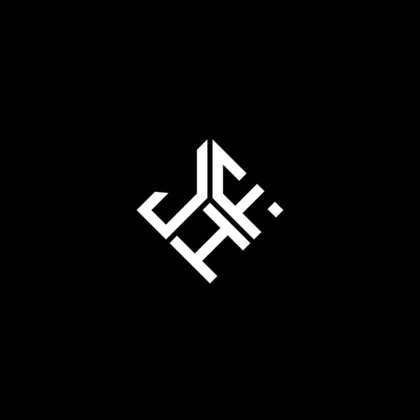 Logo Desain Huruf Jhf Pada Latar Belakang Hitam Inisial Kreatif - Stok Vektor