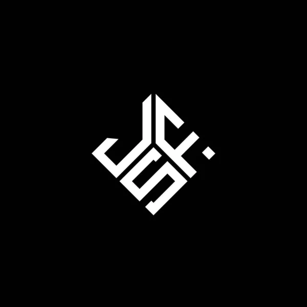 Jsf Letter Logo Design Black Background Jsf Creative Initials Letter — Stock Vector