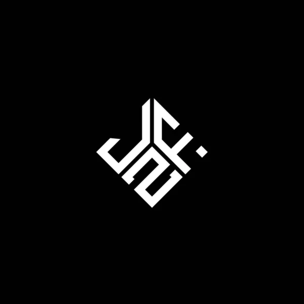 Diseño Del Logotipo Letra Jzf Sobre Fondo Negro Jzf Iniciales — Vector de stock