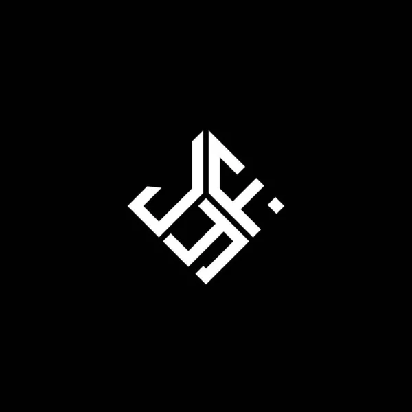 Jyf Lettera Logo Design Sfondo Nero Jyf Creativo Iniziali Lettera — Vettoriale Stock