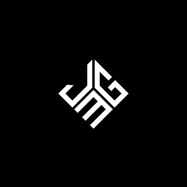 Jmg Letter Logo Ontwerp Zwarte Achtergrond Jmg Creatieve Initialen Letter — Stockvector