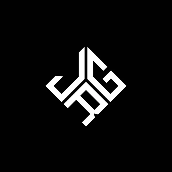 Jrg Lettre Logo Design Sur Fond Noir Jrg Initiales Créatives — Image vectorielle