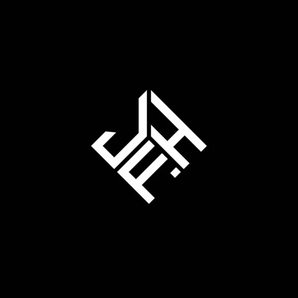 Jfh Brev Logotyp Design Svart Bakgrund Jfh Kreativa Initialer Brev — Stock vektor