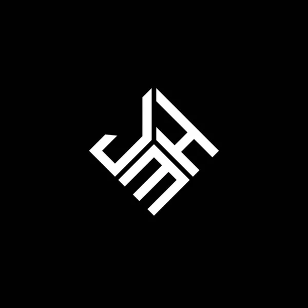 Jmh Lettre Logo Design Sur Fond Noir Jmh Initiales Créatives — Image vectorielle