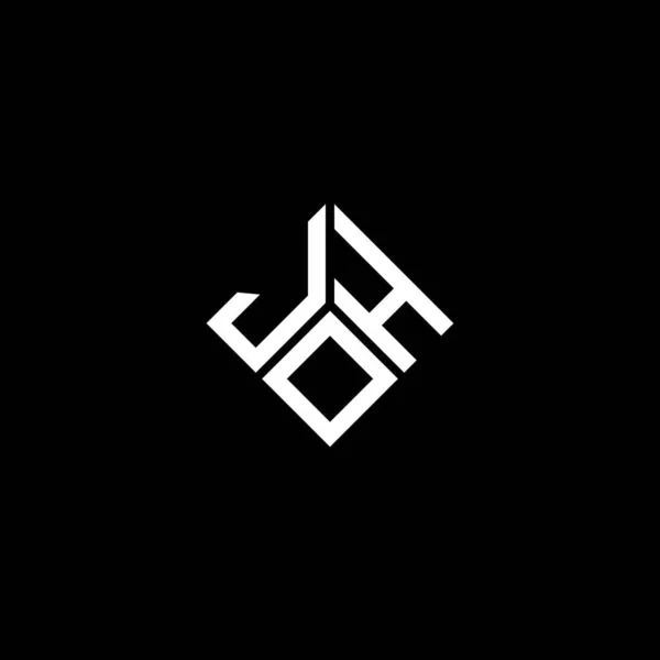 Projekt Logo Joh Litery Czarnym Tle Joh Twórcze Inicjały Litera — Wektor stockowy
