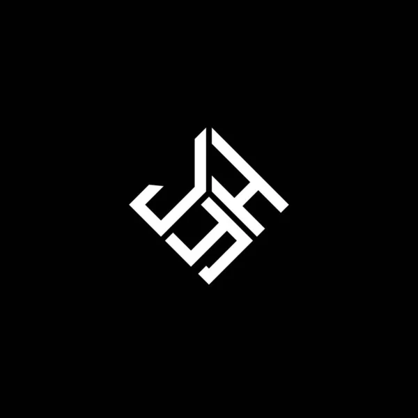 Σχεδιασμός Λογότυπου Γραμμάτων Jyh Μαύρο Φόντο Jyh Δημιουργικά Αρχικά Γράμμα — Διανυσματικό Αρχείο