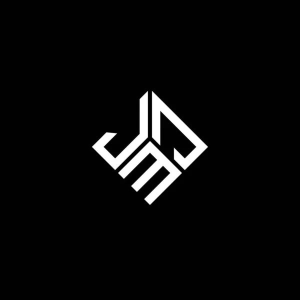Siyah Arka Planda Jmj Harf Logosu Tasarımı Jmj Yaratıcı Harflerin — Stok Vektör
