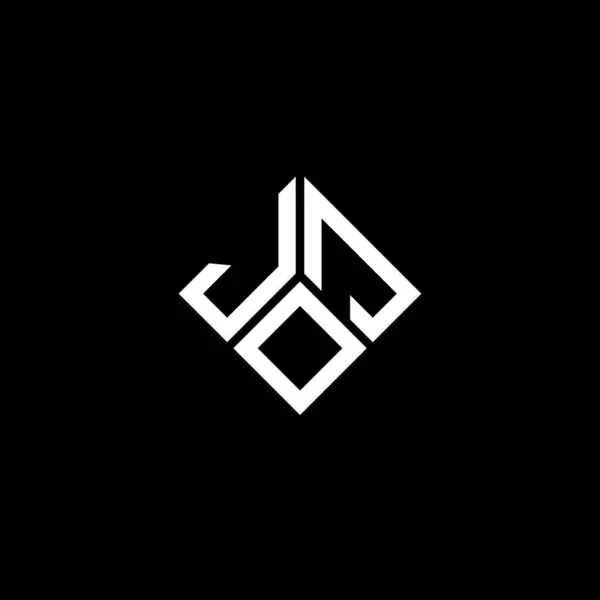 Projekt Logo Litery Joj Czarnym Tle Joj Twórcze Inicjały Litera — Wektor stockowy