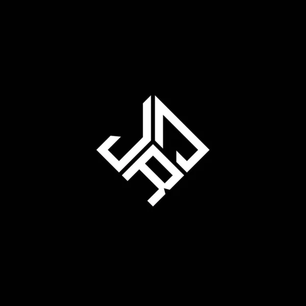 Jrj Design Logotipo Carta Fundo Preto Jrj Iniciais Criativas Conceito — Vetor de Stock