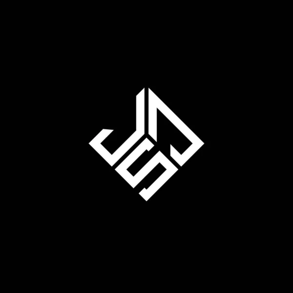 Siyah Arka Planda Jsj Harf Logosu Tasarımı Jsj Yaratıcı Harflerin — Stok Vektör