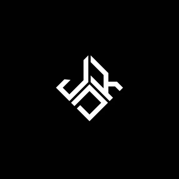 Diseño Del Logotipo Letra Jdk Sobre Fondo Negro Jdk Iniciales — Archivo Imágenes Vectoriales