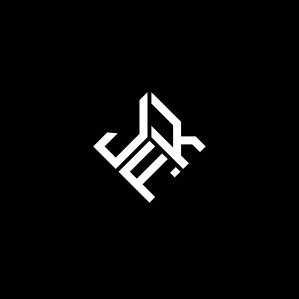 Jfk Brev Logotyp Design Svart Bakgrund Jfk Creative Initials Letter — Stock vektor