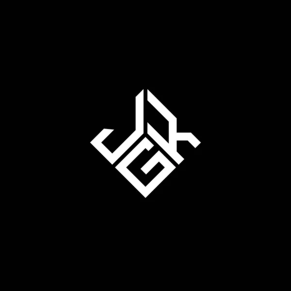 Diseño Del Logotipo Letra Jgk Sobre Fondo Negro Jgk Iniciales — Archivo Imágenes Vectoriales