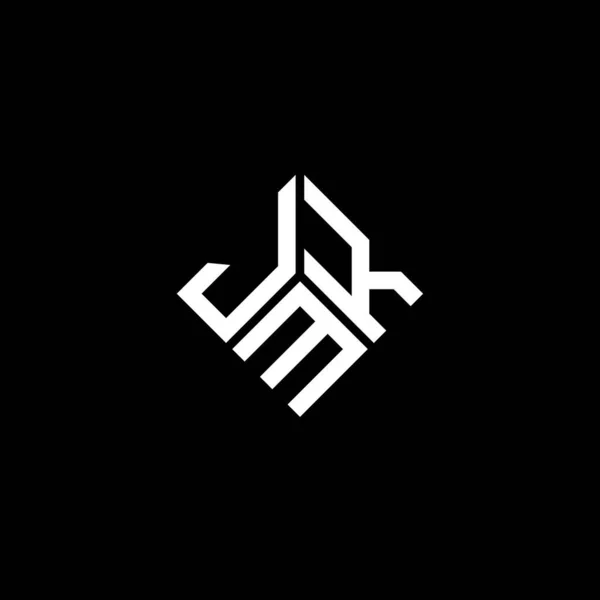 Projeto Logotipo Carta Jmk Fundo Preto Jmk Iniciais Criativas Conceito — Vetor de Stock