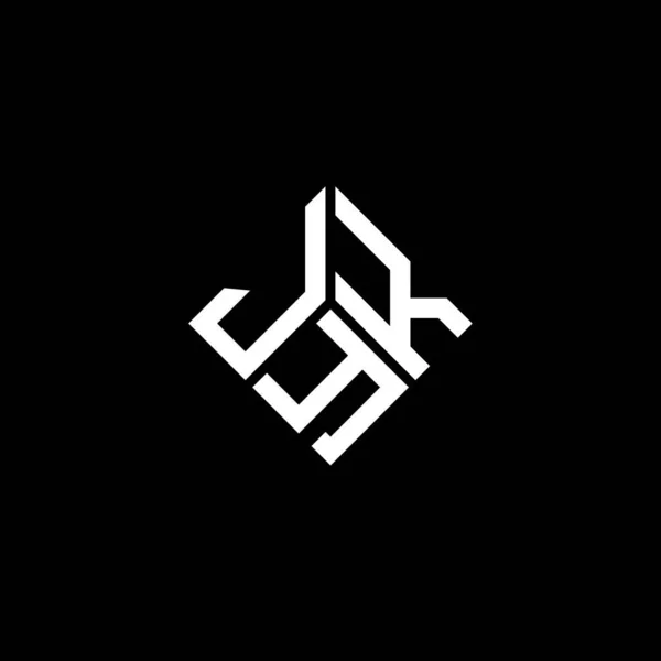 Jyk Letter Logo Design Black Background Jyk Creative Initials Letter — Stock Vector
