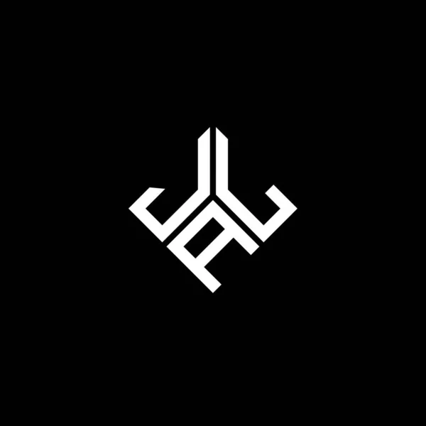 Projekt Logo Litery Jal Czarnym Tle Inicjały Twórcze Jal Koncepcja — Wektor stockowy