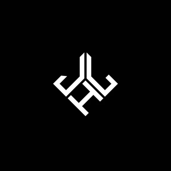 Siyah Arkaplanda Jhl Harf Logosu Tasarımı Jhl Yaratıcı Harflerin Baş — Stok Vektör