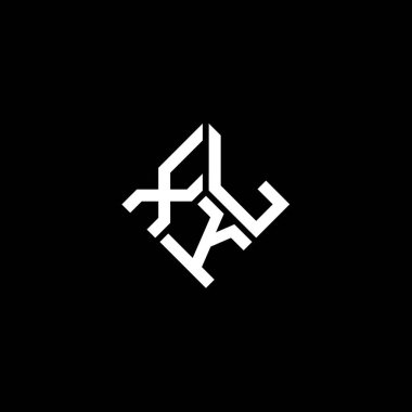 Siyah arkaplanda XKL harf logosu tasarımı. XKL yaratıcı harf logosu konsepti. XKL harf tasarımı.