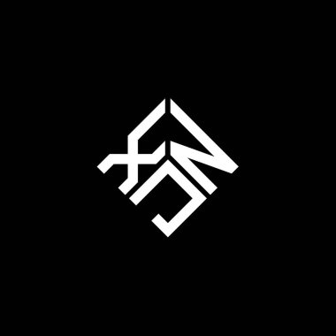 Siyah arkaplanda XJN harf logosu tasarımı. XJN yaratıcı harf logosu konsepti. XJN harf tasarımı.