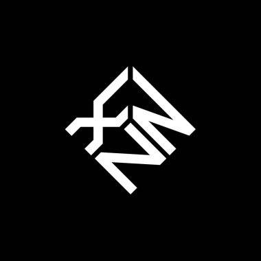 Siyah arka planda XNN harf logosu tasarımı. XNN yaratıcı harf logosu konsepti. XNN harf tasarımı.