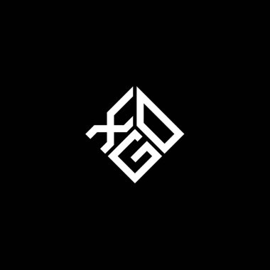 Siyah arka planda XGO harfi logo tasarımı. XGO yaratıcı harf logosu konsepti. XGO harf tasarımı.