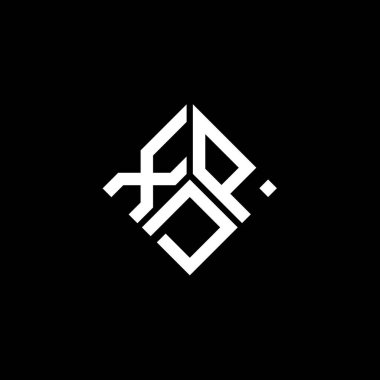 Siyah arka planda XDP harf logosu tasarımı. XDP yaratıcı harflerin baş harfleri logo kavramı. XDP harf tasarımı.