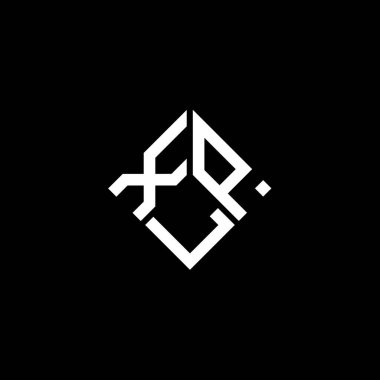 Siyah arkaplanda XLP harf logosu tasarımı. XLP yaratıcı harf logosu konsepti. XLP harf tasarımı.