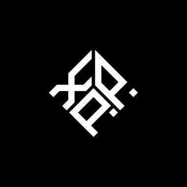 Siyah arkaplanda XPP harf logosu tasarımı. XPP yaratıcı harf logosu konsepti. XPP harf tasarımı.