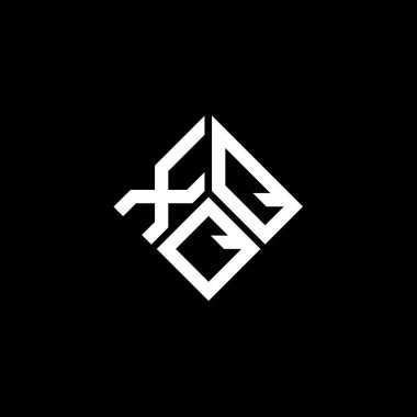 Siyah arka planda XQQ harfi logo tasarımı. XQQ yaratıcı harflerin baş harfleri logo kavramı. XQQ harf tasarımı.