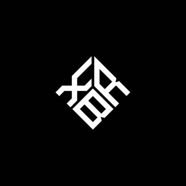 Siyah arka planda XBR harf logosu tasarımı. XBR yaratıcı harflerin baş harfleri logo kavramı. XBR harf tasarımı.