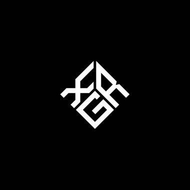 Siyah arkaplanda XGR harf logosu tasarımı. XGR yaratıcı harflerin baş harfleri logo kavramı. XGR harf tasarımı.