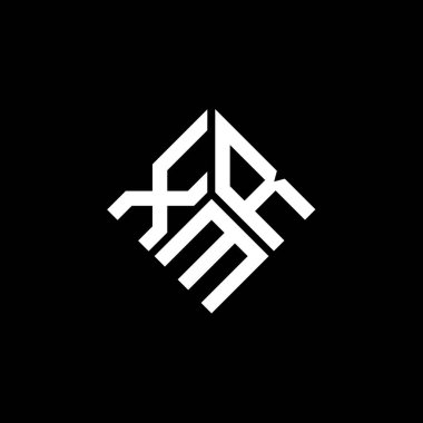 Siyah arkaplanda XMR harf logosu tasarımı. XMR yaratıcı harflerin baş harfleri logo kavramı. XMR harf tasarımı.