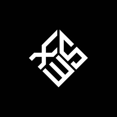Siyah arka planda XWS harf logosu tasarımı. XWS yaratıcı harf logosu konsepti. XWS harf tasarımı.