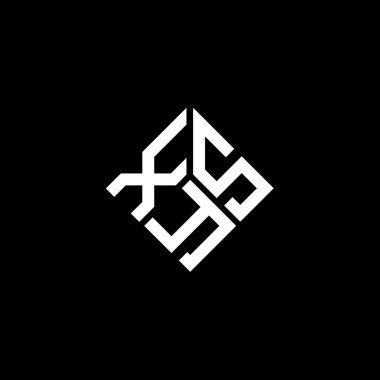 Siyah arkaplanda XYS harfi logo tasarımı. XYS yaratıcı harf logosu konsepti. XYS harf tasarımı.