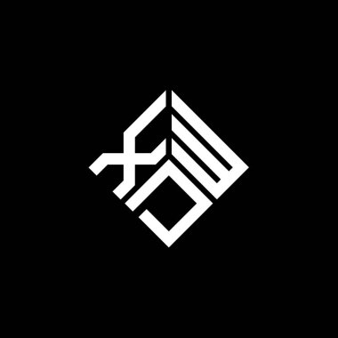 Siyah arkaplanda XDW harf logosu tasarımı. XDW yaratıcı harflerin baş harfleri logo kavramı. XDW harf tasarımı.