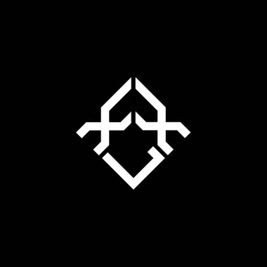 Siyah arkaplanda XLX harf logosu tasarımı. XLX yaratıcı harf logosu konsepti. XLX harf tasarımı.