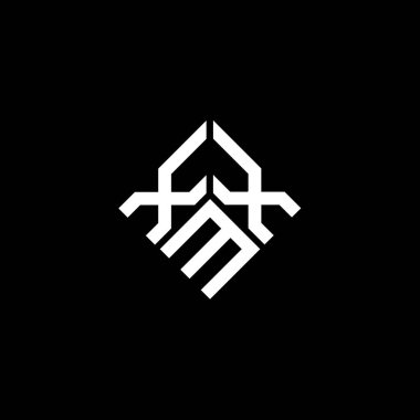 Siyah arkaplanda XMX harf logosu tasarımı. XMX yaratıcı harflerin baş harfleri logo kavramı. XMX harf tasarımı.