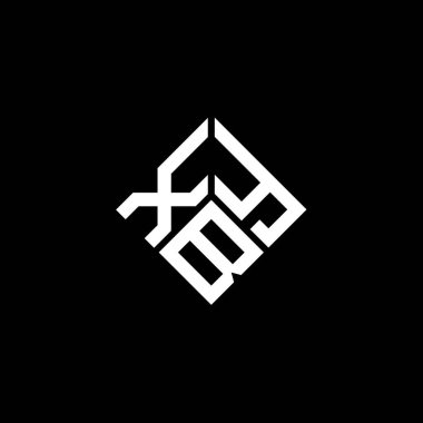 Siyah arka planda XBY harfi logo tasarımı. XBY yaratıcı harflerin baş harfleri logo kavramı. XBY harf tasarımı.