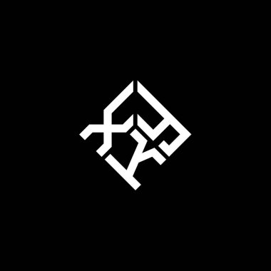 Siyah arkaplanda XKY harf logosu tasarımı. XKY yaratıcı harflerin baş harfleri logo kavramı. XKY harf tasarımı.