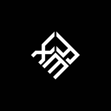 Siyah arka planda XMY mektup logosu tasarımı. XMY yaratıcı harf logosu konsepti. XMY harf tasarımı.