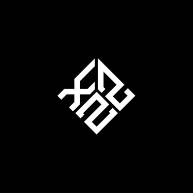 Siyah arkaplanda XZZ harf logosu tasarımı. XZZ yaratıcı harf logosu konsepti. XZZ harf tasarımı.