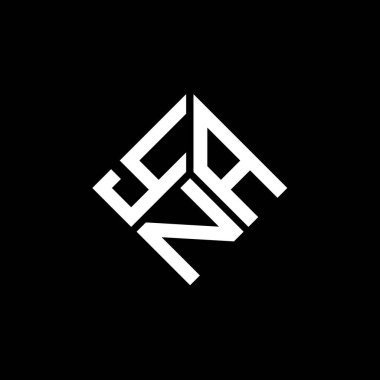 Siyah arka planda YNA harfi logo tasarımı. YNA yaratıcı harflerin baş harfleri logo kavramı. YNA harf tasarımı.