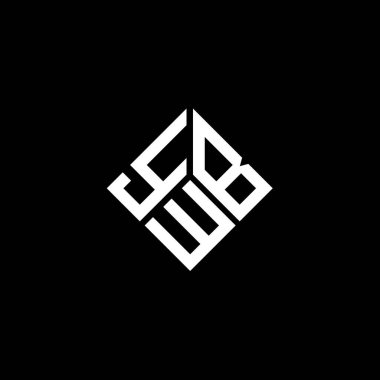 Siyah arka planda YWB harfi logo tasarımı. YWB yaratıcı harflerin baş harfleri logo kavramı. YWB harf tasarımı.
