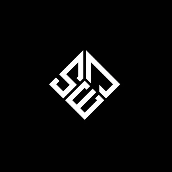 Projekt Logo Litery Sej Czarnym Tle Sej Twórcze Inicjały Koncepcja — Wektor stockowy