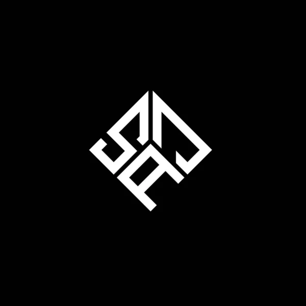 Дизайн Логотипа Saj Чёрном Фоне Концепция Логотипа Saj Creative Initials — стоковый вектор